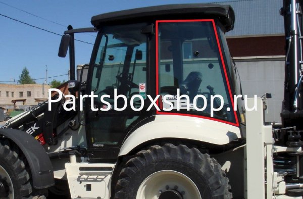Стекло боковое левое Hidromek 102B, 102S, 105 с 2011 г. KMK - заказать Стекло боковое левое Hidromek 102B, 102S, 105 с 2011 г. KMK