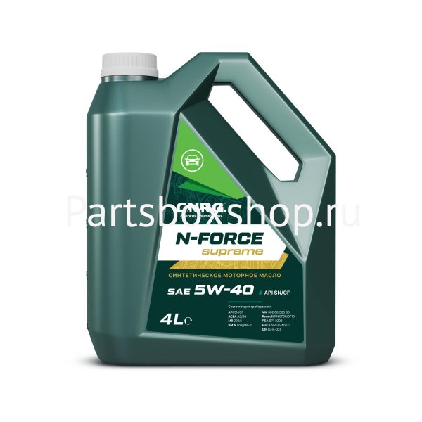 Масло моторное 5W40 Supreme SN/CF  CNRG - заказать Масло моторное 5W40 Supreme SN/CF  CNRG